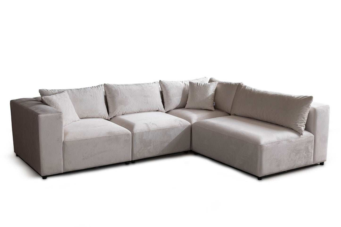 Canapé Modulable Azra Velour blanc