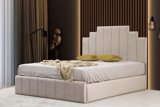 Cadre De Lit NATURA BEIGE - Velours