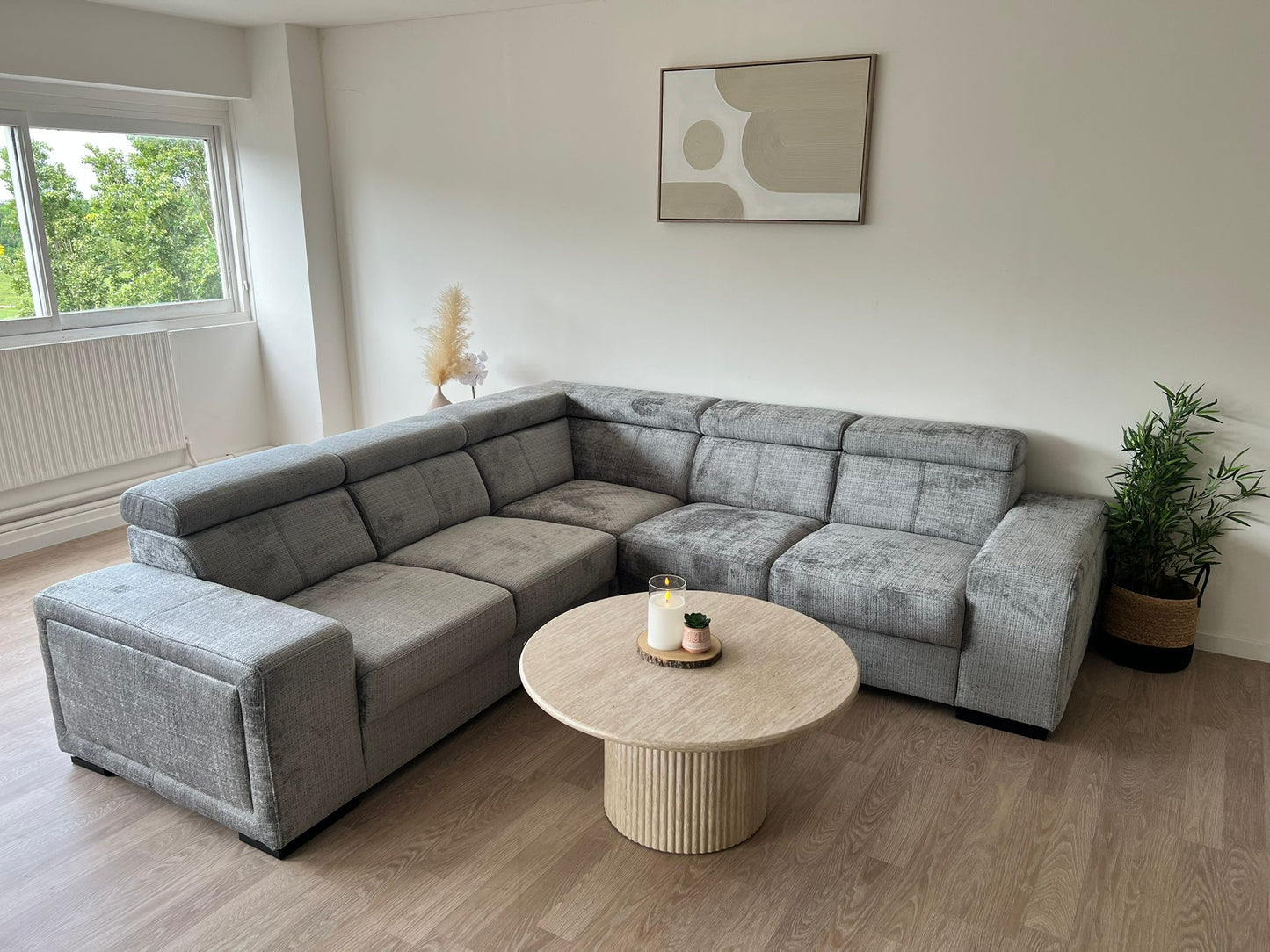 Canapé Convertible Karola gris