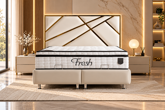 Lit Coffre PARMA BLANC CASSE - Velours