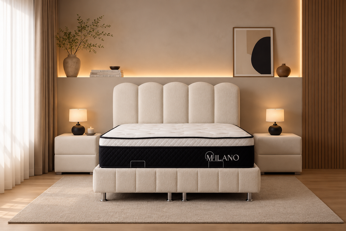 Lit Coffre EVA BLANC CASSE - Chenille