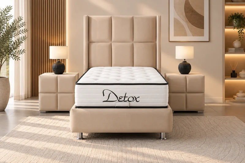 Lit Coffre Enfant RIO BEIGE - Velours