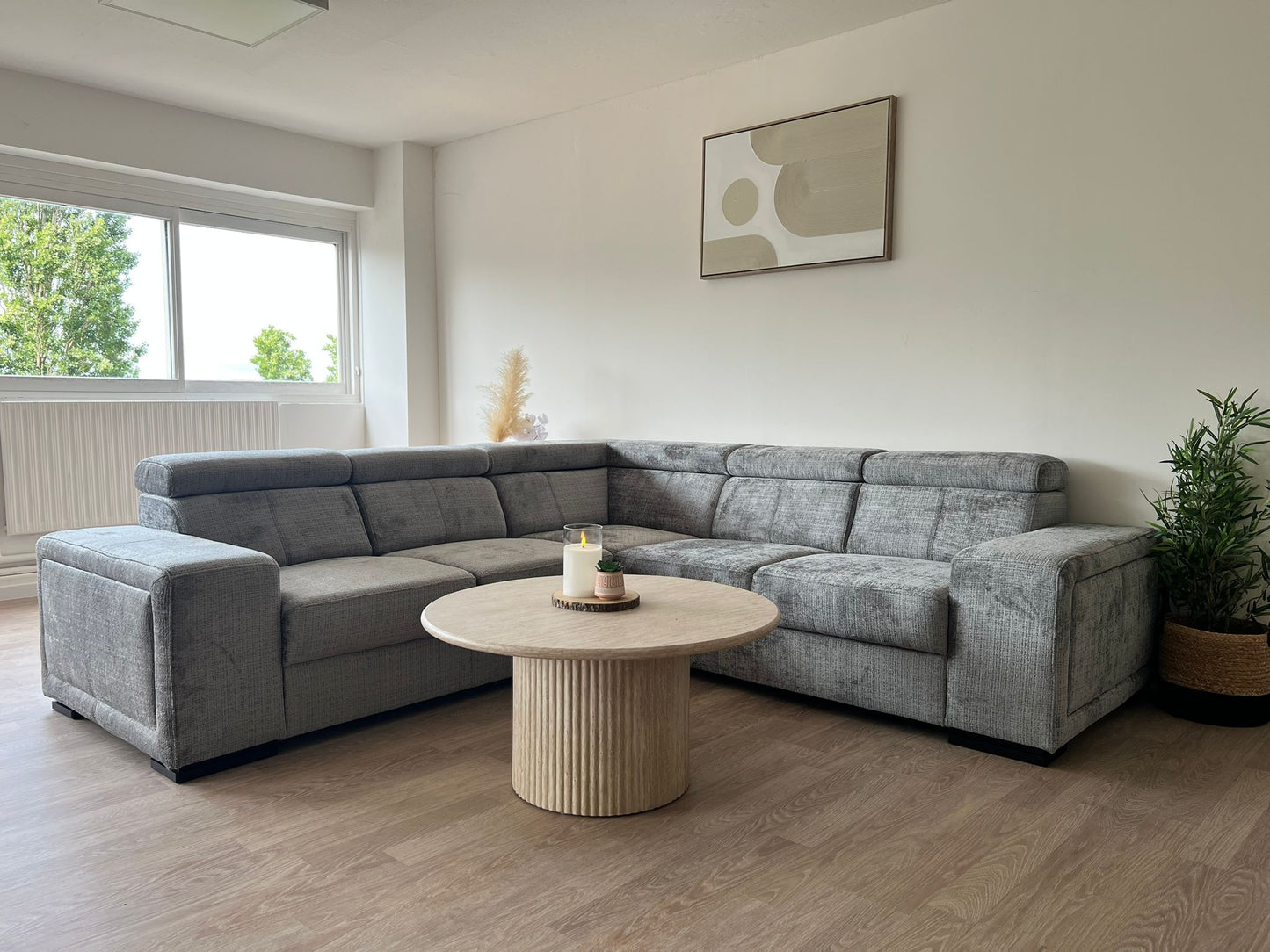 Canapé Convertible Karola gris