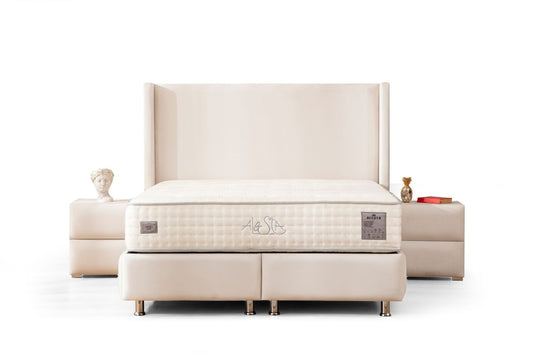 Lit Coffre COCO BLANC ECRU - Velours