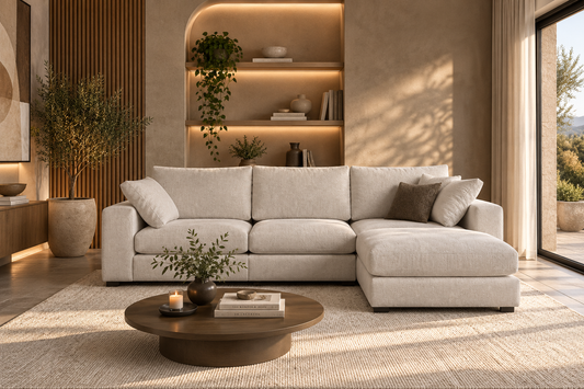 Canapé Julia Modulable Chenille 3+1 Pouf